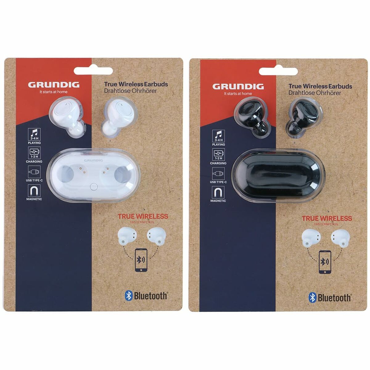 Oreillette Bluetooth Grundig earbuds Multicouleur